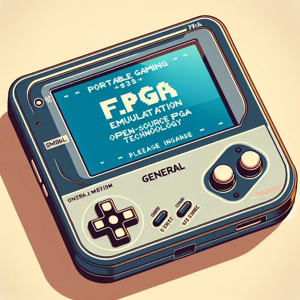 "Game Bub: Open-source FPGA handheld device for retro emulation development showcasing its sleek design and advanced circuitry."