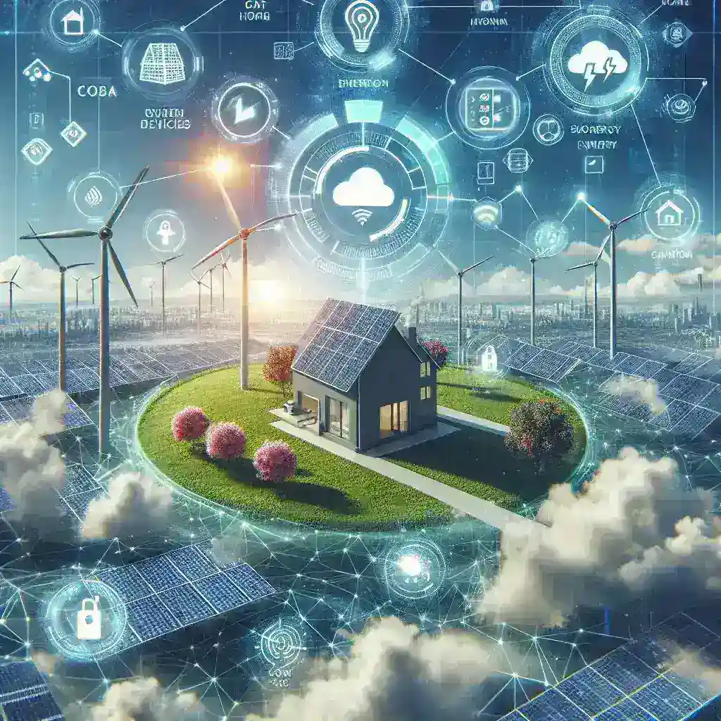 "Smart home IoT energy management system showcasing advanced technology for improved energy efficiency in residential settings."